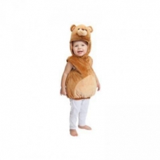 Карнавальный костюм Медведь жилет с капюшоном на 3-4 года полиэстр артикул N02380